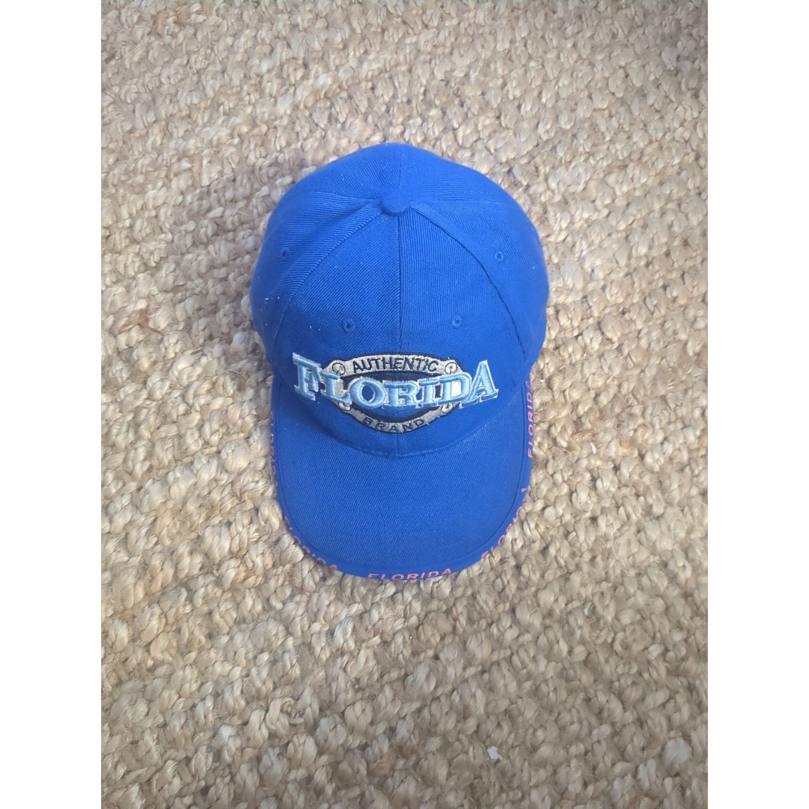 Authentic Florida Brand Blue Embroidered Souvenir Adjustable Hat Cap